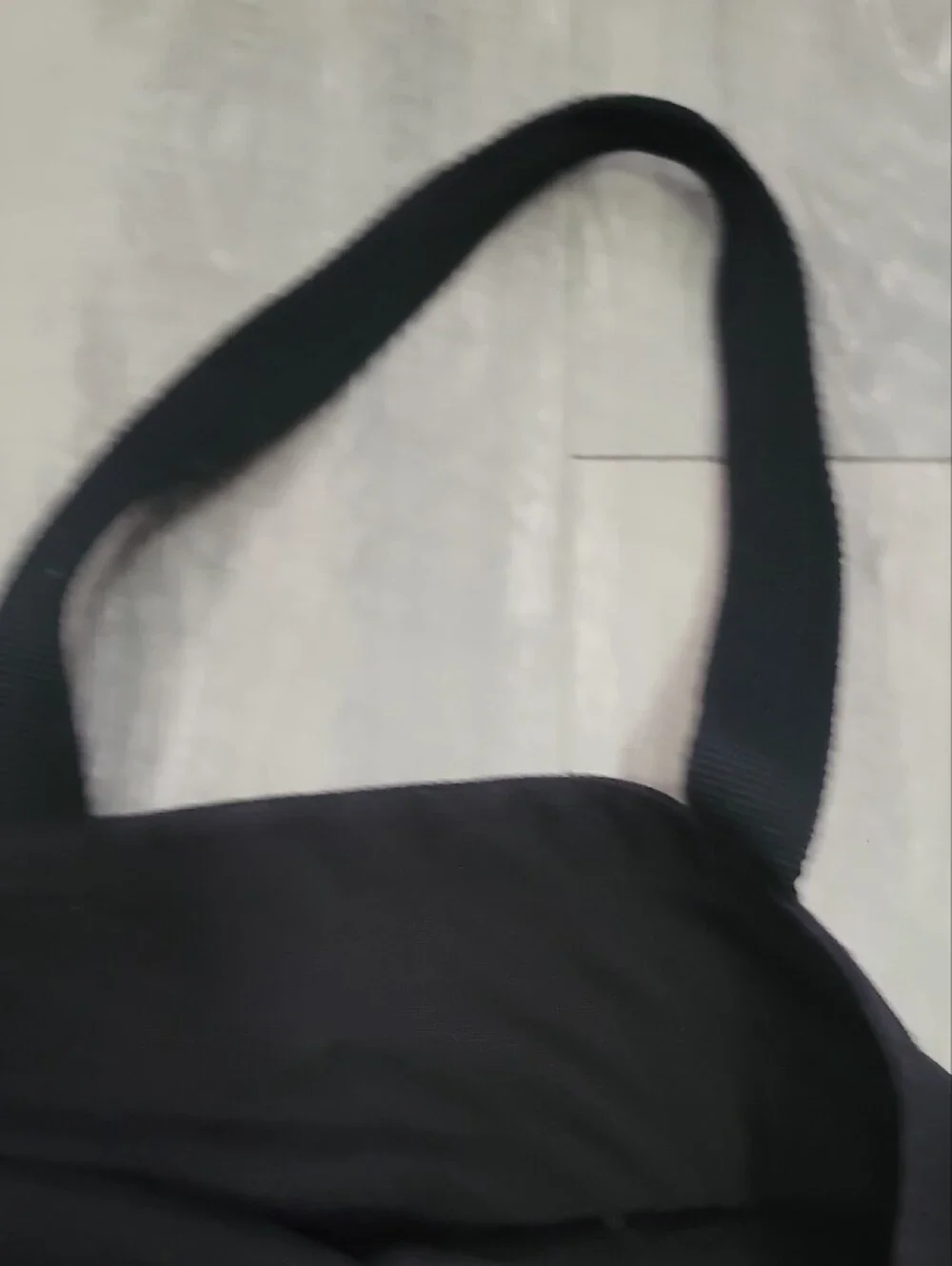 Levi's Black Canvas Tote with Red Logo and White Text